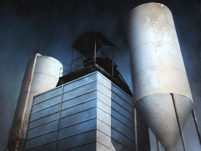 Angelo Davoli, Struttura, 2011, olio su tela, 60 x 60 cm