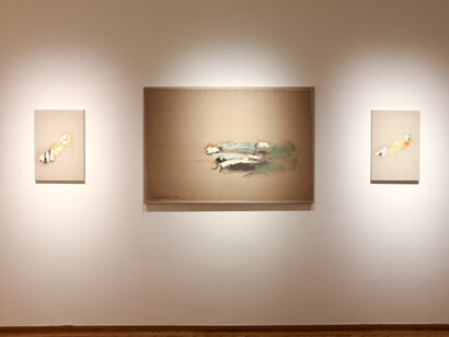 Peter Krawagna, Augen-blicke, ausstellungsansicht. Mit freundlicher genehmigung der Galerie Ernst Hilger. Foto von @ Katharina Schiffl