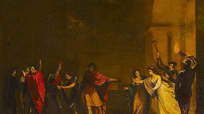 John Opie: "A Council Chamber" (The Night Brawl with Cassio and Roderigo / Disturbance of Othello and Desdemona from William Shakespeare's *Othello*, Act II, Scene iii)