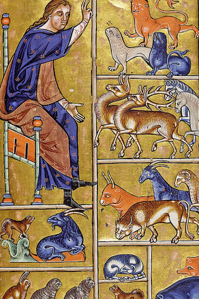 Bestiario de Aberdeen, Adam nombra a los animales