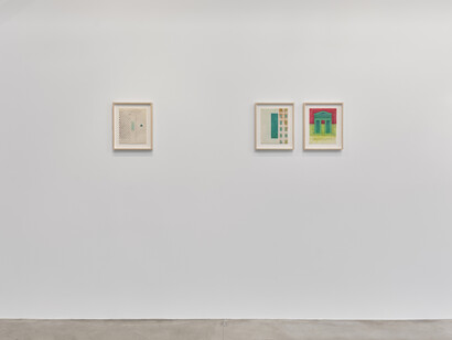 Barbara Stauffacher Solomon, Garden = grid = city, exhibition view. Courtesy of Anthony Meier 