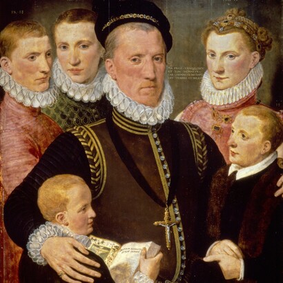 Frans Pourbus il Vecchio, George Seton e la sua famiglia, 1572. National Galleries Scotland, Edimburgo, UK