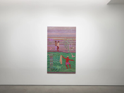 Slimen Elkamel, Ligne(s) de vie, exhibition view. Courtesy of Mariane Ibrahim Gallery