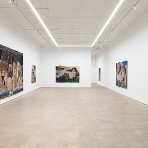 Erin M. Riley, Life looks like a house for a few hours, exhibition view. Courtesy of P·P·O·W