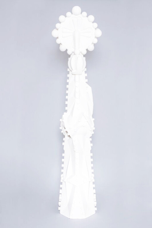 Maqueta de un pináculo de la fachada de la Pasión. Taller de modelistas, 2003. Clasificado como proyecto arquitectónico. Maqueta de yeso / vaciado