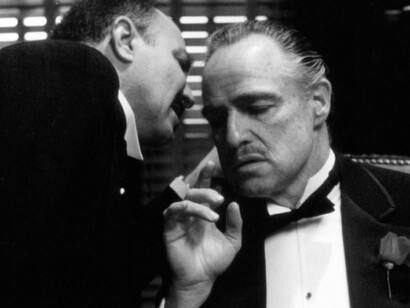 Marlon Brando em cena do filme O Poderoso Chefão, 1972