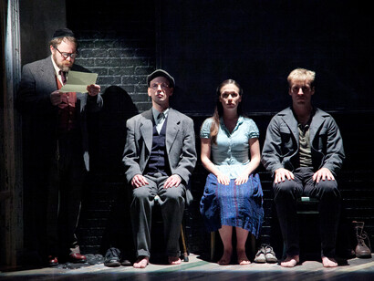 Sasha Olinick, Ashley Ivey, Laura C. Harris and Harlan Work in Theater J's Our Class. (C. Stanley Photography)