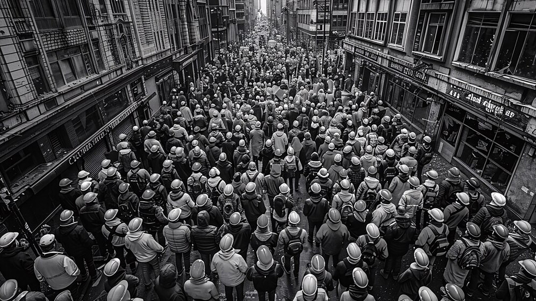 A diverse group of people participate in protests, forming a powerful crowd united in their demand for change and justice