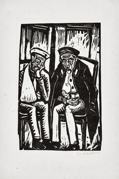 Erich Heckel, Zwei verwundete, 1914. Courtesy of Musée des Beaux-Arts de Gand