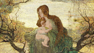 Giovanni Segantini, El ángel de la vida (detalle), c. 1895