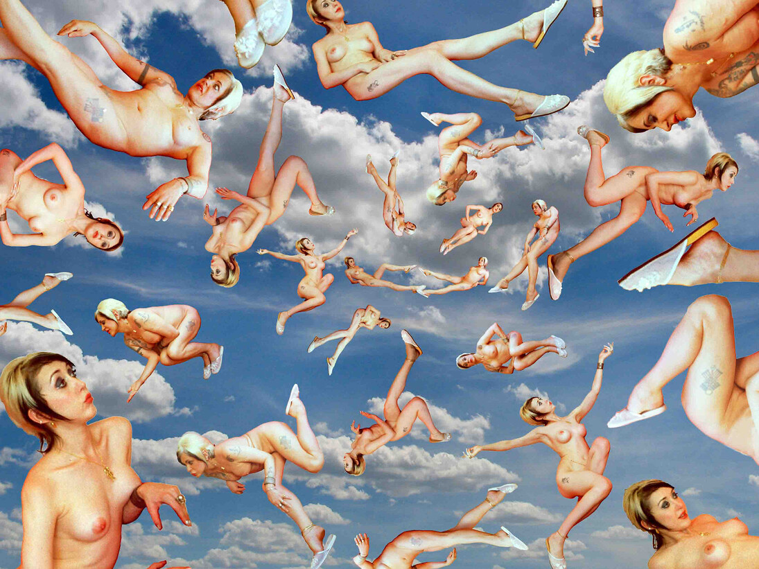 Genesis P-Orridge, Snoflakes DNA (Clouds), 2008, C-Print mounted on Plexiglass, 144 x 183 cm, image courtesy the artist