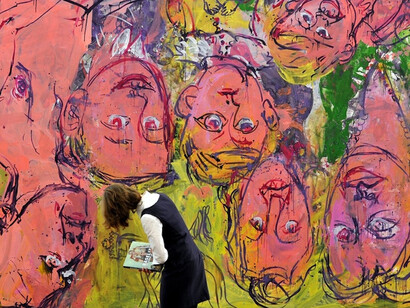 Georg Baselitz, Wir besuchen den Rhein I (We Visit The Rhine), 1996. Courtesy of the artist/Gagosian