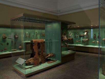 The Culture of the Peoples of South Siberia, Exhibition view. Courtesy of The State Hermitage Museum