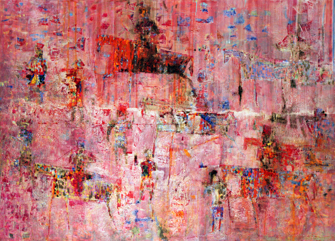 Reza Derakshani, Hunting the Ecstasy, 2015, oil on canvas, 180 x 250 cm, courtesy of the artist and Sophia Contemporary