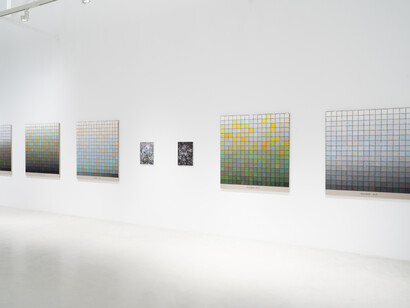 Stijn Cole, El tiempo suspendido, vista de exhibición. Cortesía de la Galería Hilario Galguera