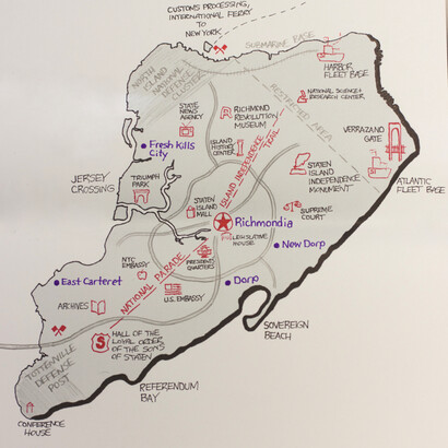 Richmondia What If Map, 2014, Neil Greenberg, photo courtesy Oran Viriyincy