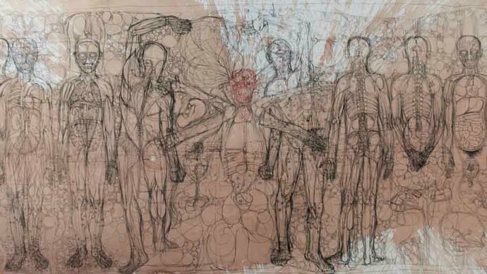 Hermann Nitsch, The last supper. Courtesy of the Nitsch Foundation