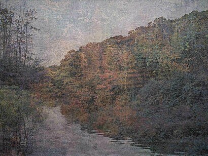 Stephen Wilkes, Lake Mohegan fall study (detail), 2021. Courtesy of Gilman Contemporary