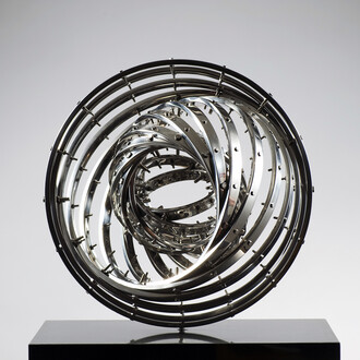 Sungfeel Yun, Energy 10, 2014, Stainless steel, Bolts, Nuts, 5 x 45 x 20 cm