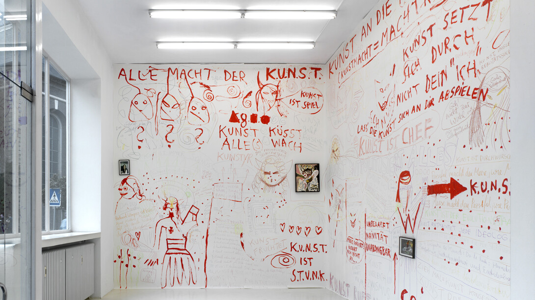 Jonathan Meese, Installation view, Courtesy Sies + Höke, Düsseldorf, Photographer Achim Kukulies, Düsseldorf