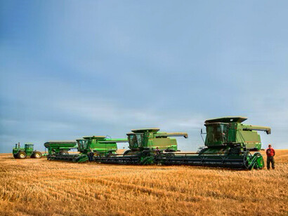 Modern high-yield agriculture requires very large inputs of fossil fuels