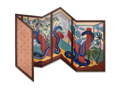 Rob Miles, Snakescreen, 2024. Courtesy of Galerie Catherine Putman