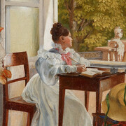 Peter Krafft, Maria Krafft am Schreibtisch, um 1830 © Belvedere, Wien