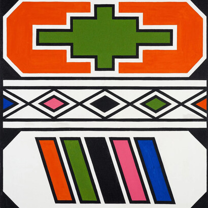 Dr. Esther Mahlangu, Untitled, 2023. Courtesy of Jenkins Johnson Gallery