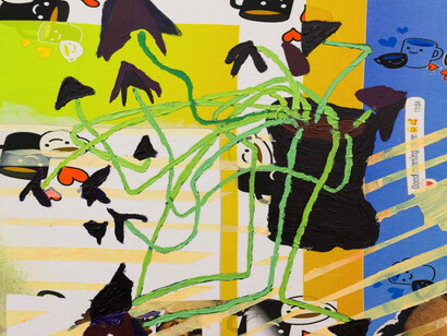 Benjamin Duax, False Shamrock I (detail), 2023. Acrylic Paint on Custom Printed Canvas, 20 × 20 in | 50.8 × 50.8 cm. Courtesy of the artist and Hyacinth Gallery