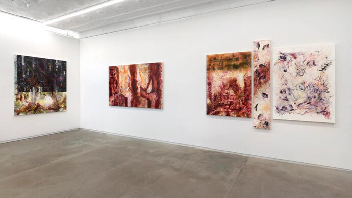 Jo Messer, Speed stick, exhibition view. Courtesy of 56 Henry 