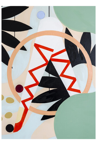 Farah Atassi, Mechanical Cabaret (detail), 2023. Courtesy the artist and François Ghebaly