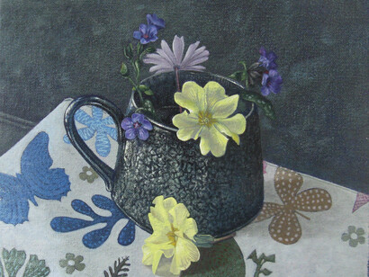 Kim Dewsbury, Wildflowers with Sketchbook 20x20 450. Courtesy of Ffin y Parc