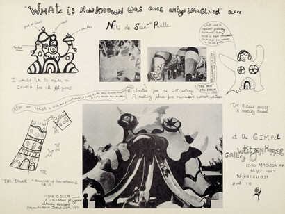 Niki de Saint Phalle. What is now known was once only imagined. 1979.
Offset print. © 2019 NIKI CHARITABLE ART FOUNDATION. Photo: NCAF Archives