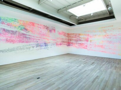 Ingrid Calame, Tracks, 2013, installation view. Photographer: Jason Mandella © Ingrid Calame/ Courtesy James Cohan Gallery, New York and Shanghai