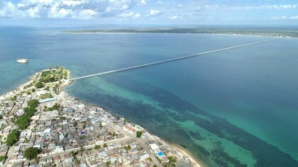 Ponte de 3,5km que liga a Ilha de Moçambique à cidade Nampula, no continente Africano