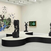 Olalekan Jeyifous, Hydricosmic litanies, exhibition view. Courtesy of Walker Art Center