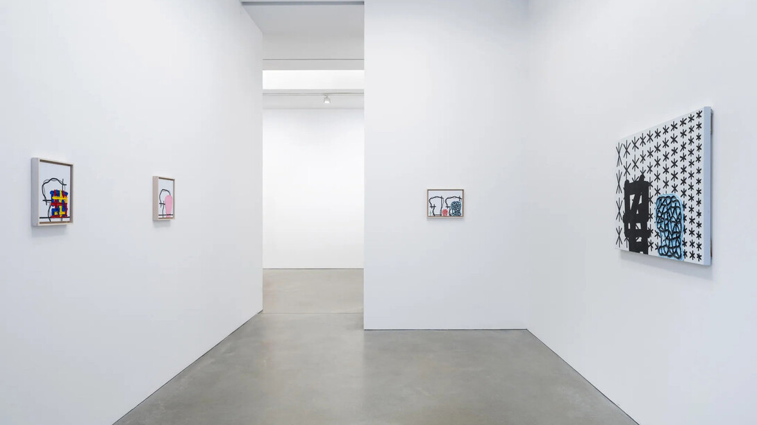 Jonathan Lasker, Double play, exhibition view. Courtesy of Galerie Thomas Schulte