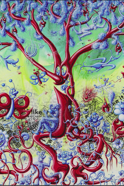 Kenny Scharf, Junglematic (detalle), 2023. Cortesía del Museo Nacional Thyssen-Bornemisza