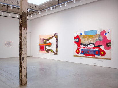 Chuck Webster, The completist, works on paper, exhibition view. Courtesy of M. David and Co. Gallery