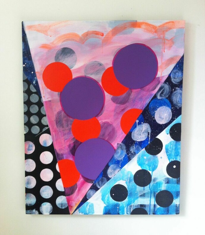 Blaze Lamper, Slice in Space, 2015, acrylic on canvas, 32 x 26 inches