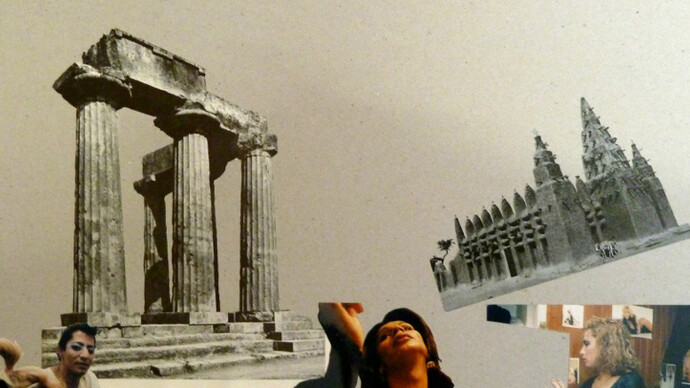 Kader Attia, Modern Architecture Genealogy #3, 2014. Collage, 17.52 in. x 24.41 in.