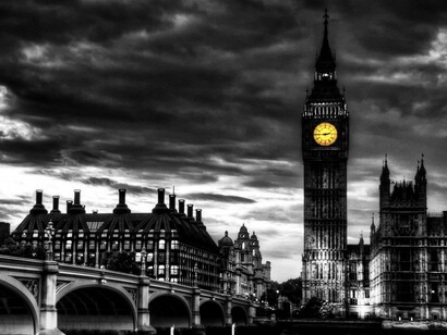 Londres. El Big Ben desde el otro lado del Támesis