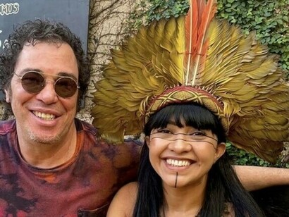 Walter Casagrande Jr. and Celia Xakriabá