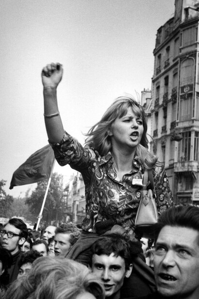 Manifestantes del mayo del 68 en París