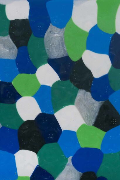 Shinya Sakurai, United colors, dettaglio, 2013, tecnica mista su tela, 40 x 30 cm 