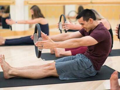 a Pilates session