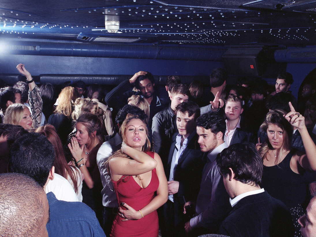 Mark Neville, The dance floor at Boujis Nightclub, South Kensington, 2011, C-type print, Paper 120 x 154 cm, Image 101 x 135 cm, Edition of 5, © Mark Neville, courtesy of the artist and Alan Cristea Gallery