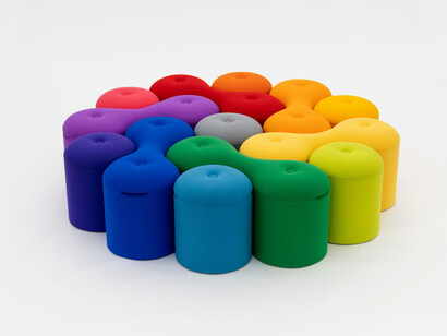 Josh Sperling, Spectrum modular seating. Courtesy of Perrotin Gallery