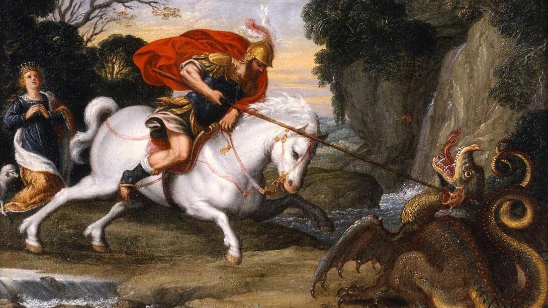 Johann König, San Jorge venciendo al dragón (detalle)