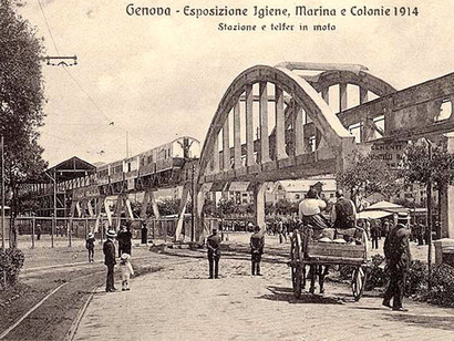 Il Telfer presso il capolinea dell'Expo. Collezione Stefano Finauri